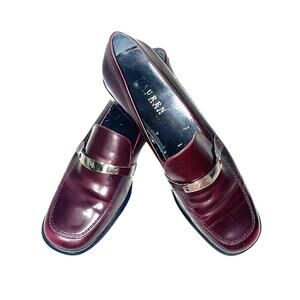 Ralph Lauren Women's 10 Careigh Loafers Mahogany Leather Preppy Classic READ EUC
